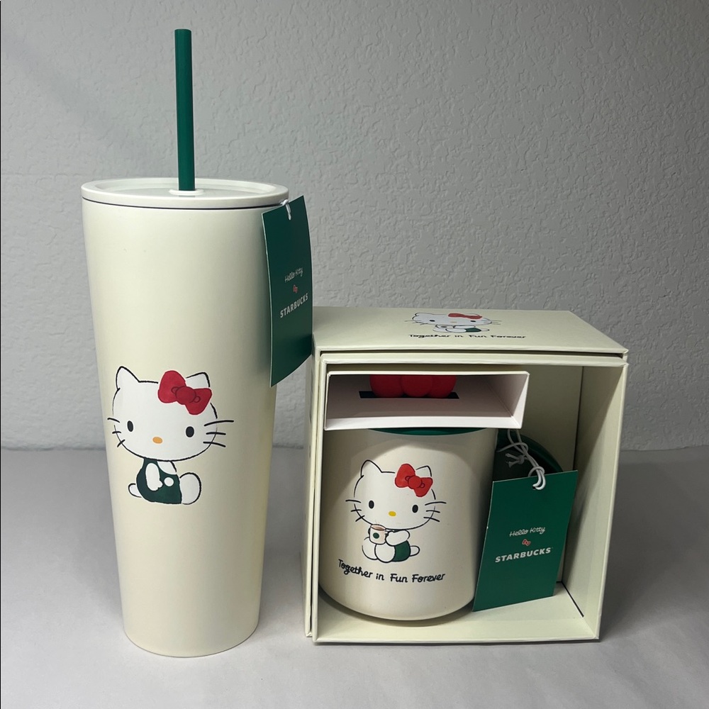 NWT Starbucks Hello Kitty Limited Edition Mug and Tumbler